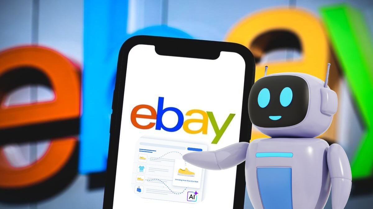 a robot standing next to a phone